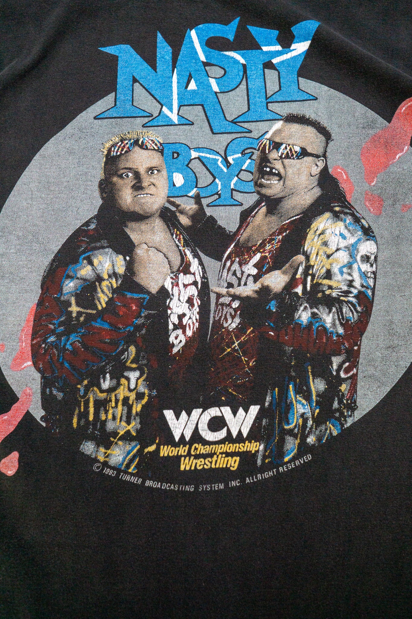 Vintage WWF Single Stitch T-Shirt 'Nasty Boys' [1990er] XSmall