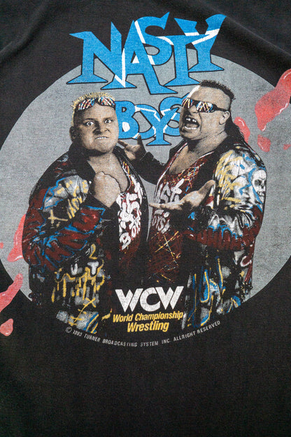 Vintage WWF Single Stitch T-Shirt 'Nasty Boys' [1990er] XSmall