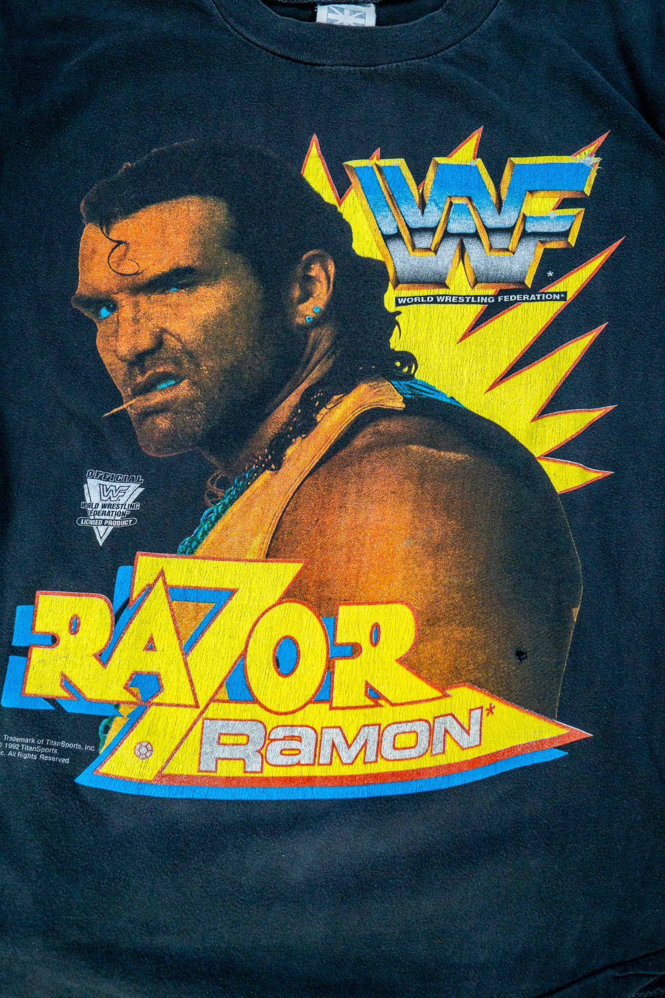 Vintage WWF Single Stitch T-Shirt 'Razor Ramon' [1990er] Small