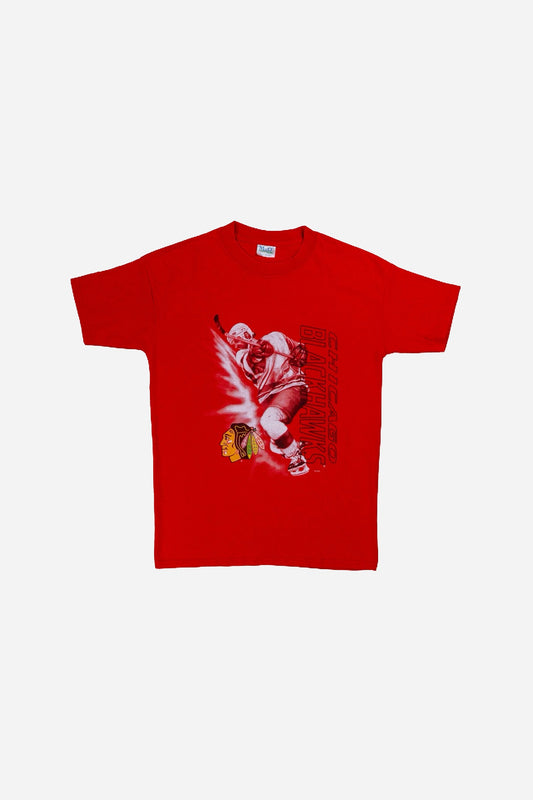 Vintage M&O Knits T-Shirt 'Chicago Blackhawks' - Sportswear [1990er]