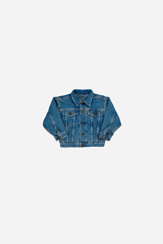 Vintage Levi's Kinder Denim Trucker Jacke 'Orange Tab' - Workwear [1990er]