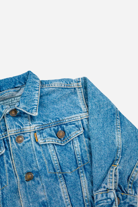 Vintage Levi's Kinder Denim Trucker Jacke 'Orange Tab' - Workwear [1990er]