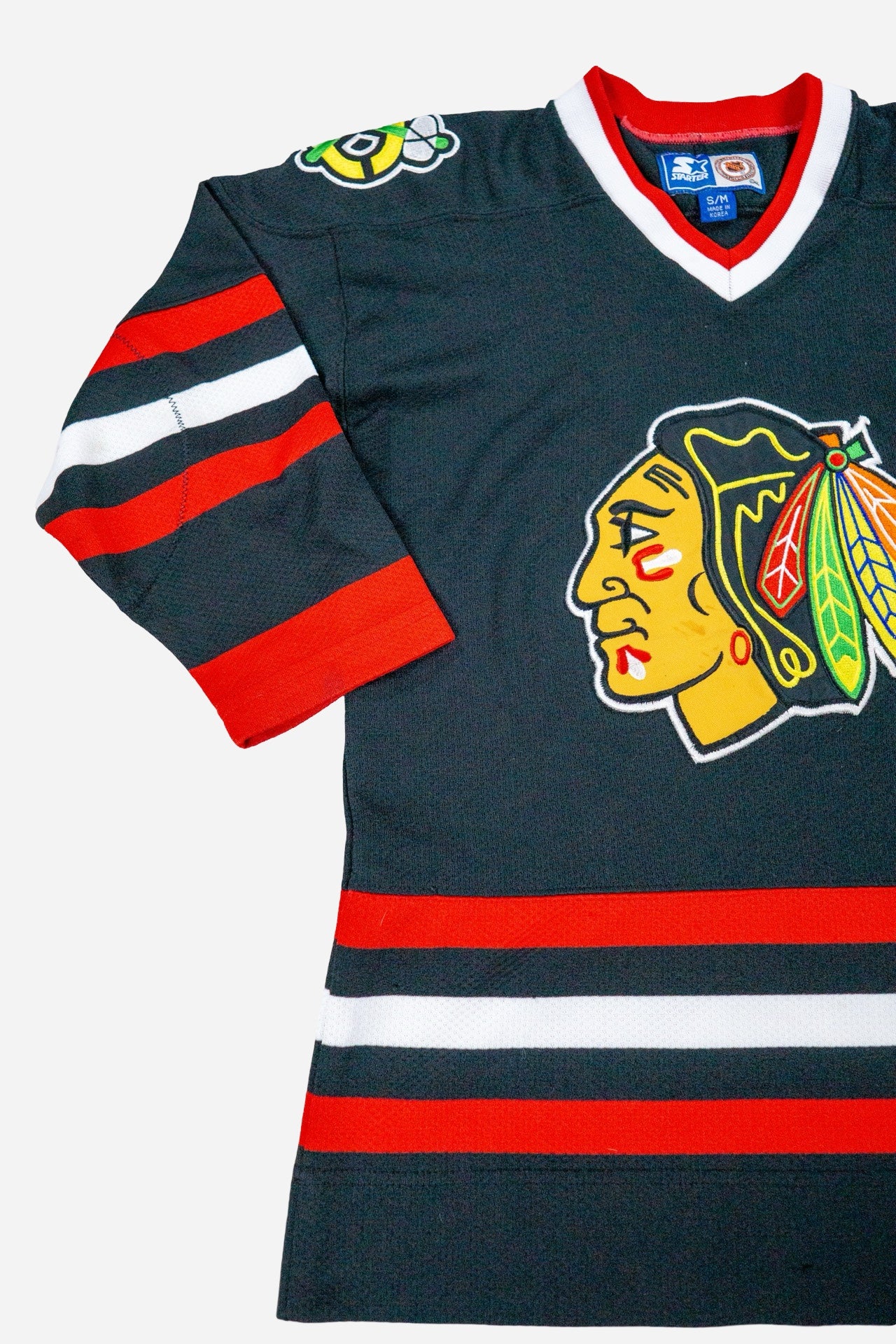 Vintage Starter Kinder Eishockey Trikot 'Chicago Blackhawks' - Sportswear [1990er]