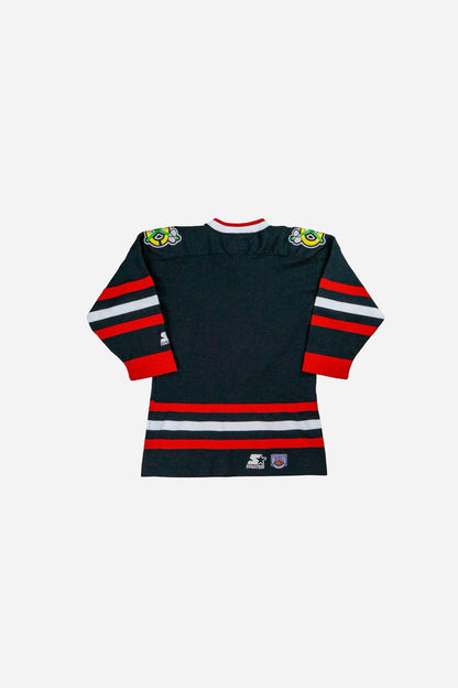 Vintage Starter Kinder Eishockey Trikot 'Chicago Blackhawks' - Sportswear [1990er]