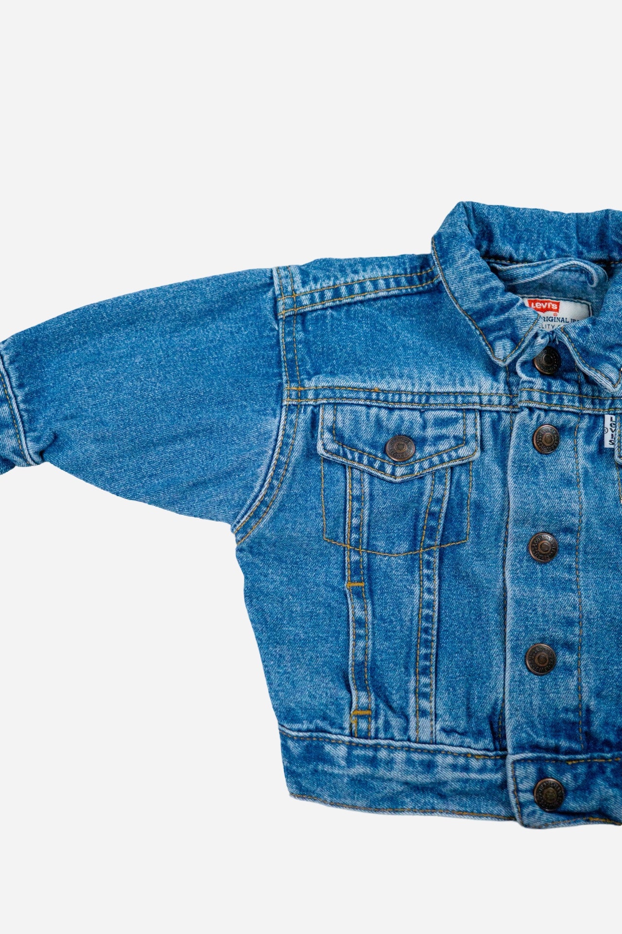Vintage Levi's Kinder Denim Trucker Jacke - Workwear [1990er]