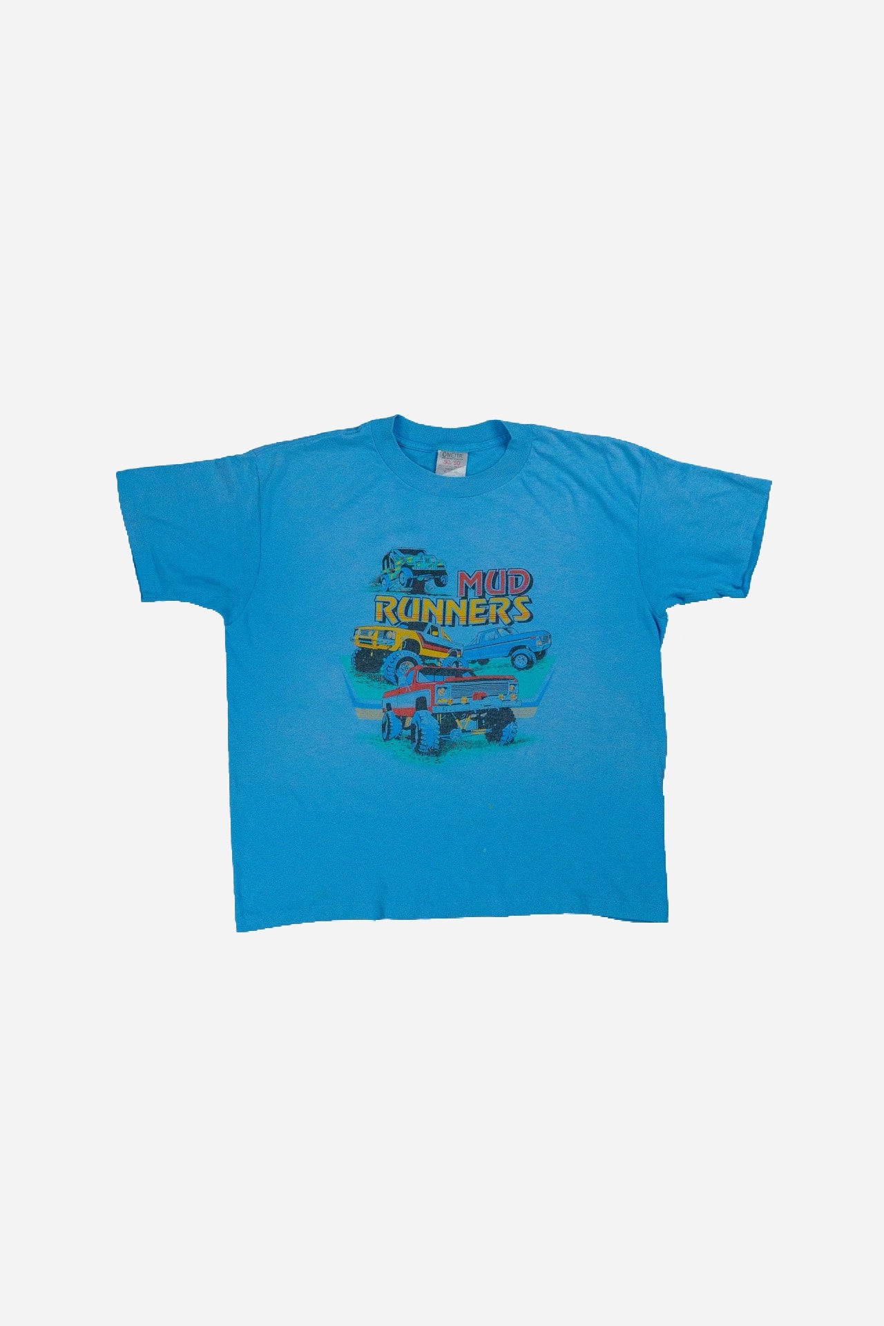 Vintage Oneita Single Stitch T-Shirt 'Mud Runners' - Sportswear [1990er]