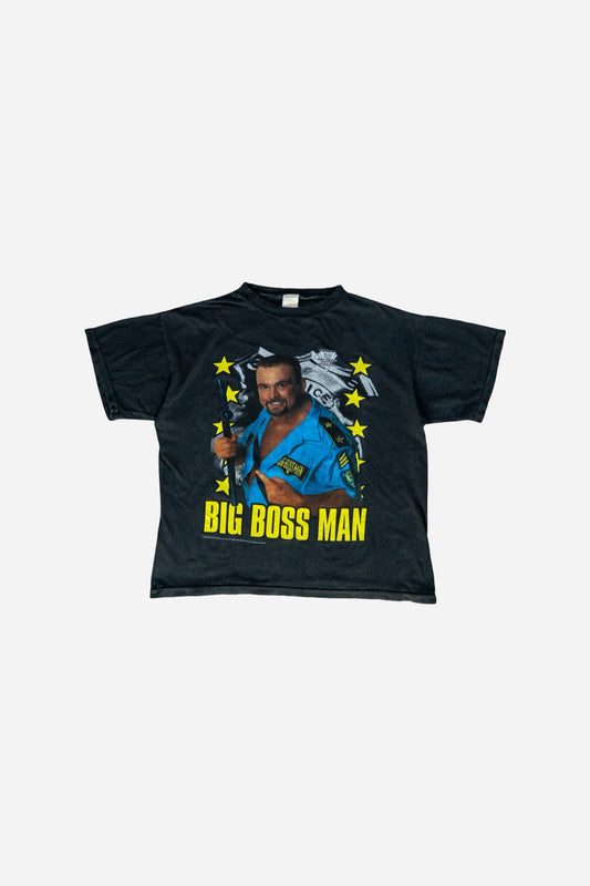 Vintage WWF Single Stitch T-Shirt 'Big Boss Man' [1990er] Small