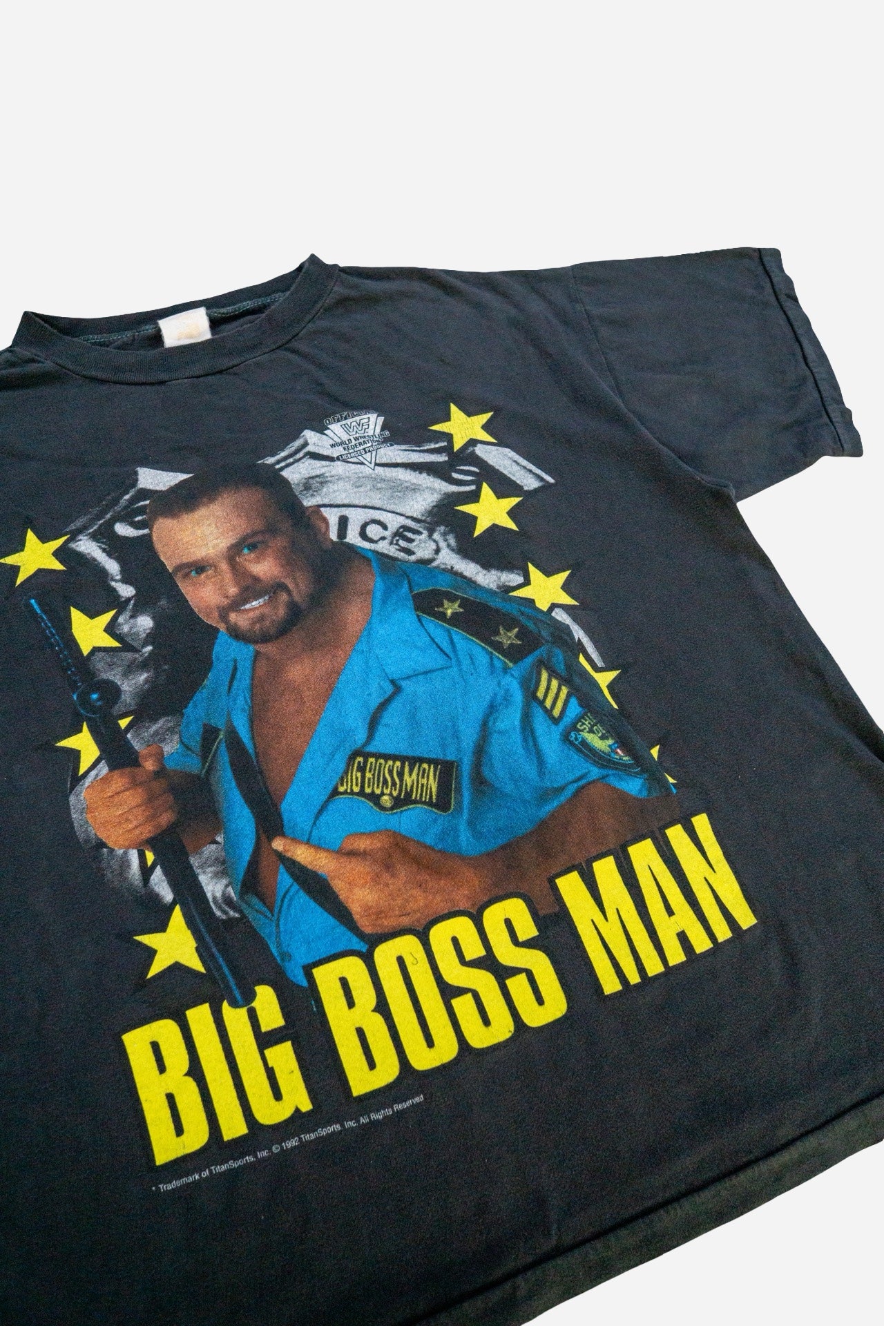 Vintage WWF Single Stitch T-Shirt 'Big Boss Man' [1990er] Small