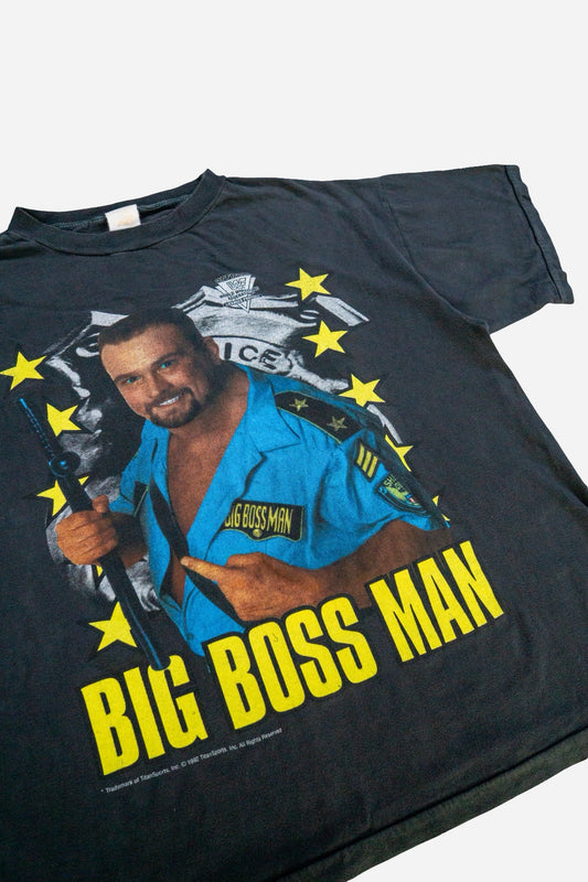 Vintage WWF Single Stitch T-Shirt 'Big Boss Man' [1990er] Small