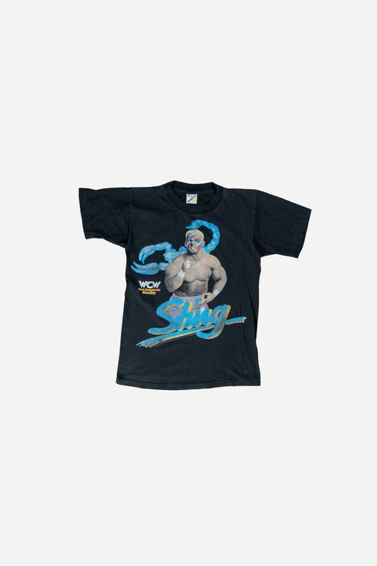 Vintage WWF Single Stitch T-Shirt 'Sting' [1990er] XSmall