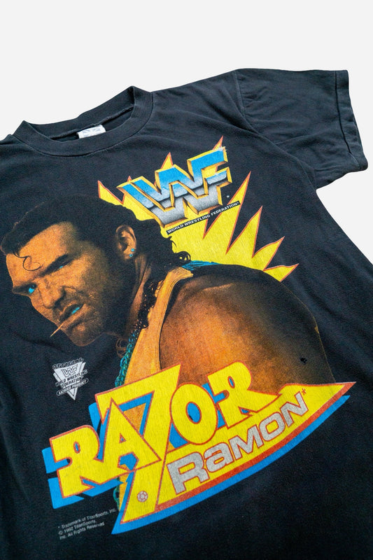 Vintage WWF Single Stitch T-Shirt 'Razor Ramon' [1990er] Small